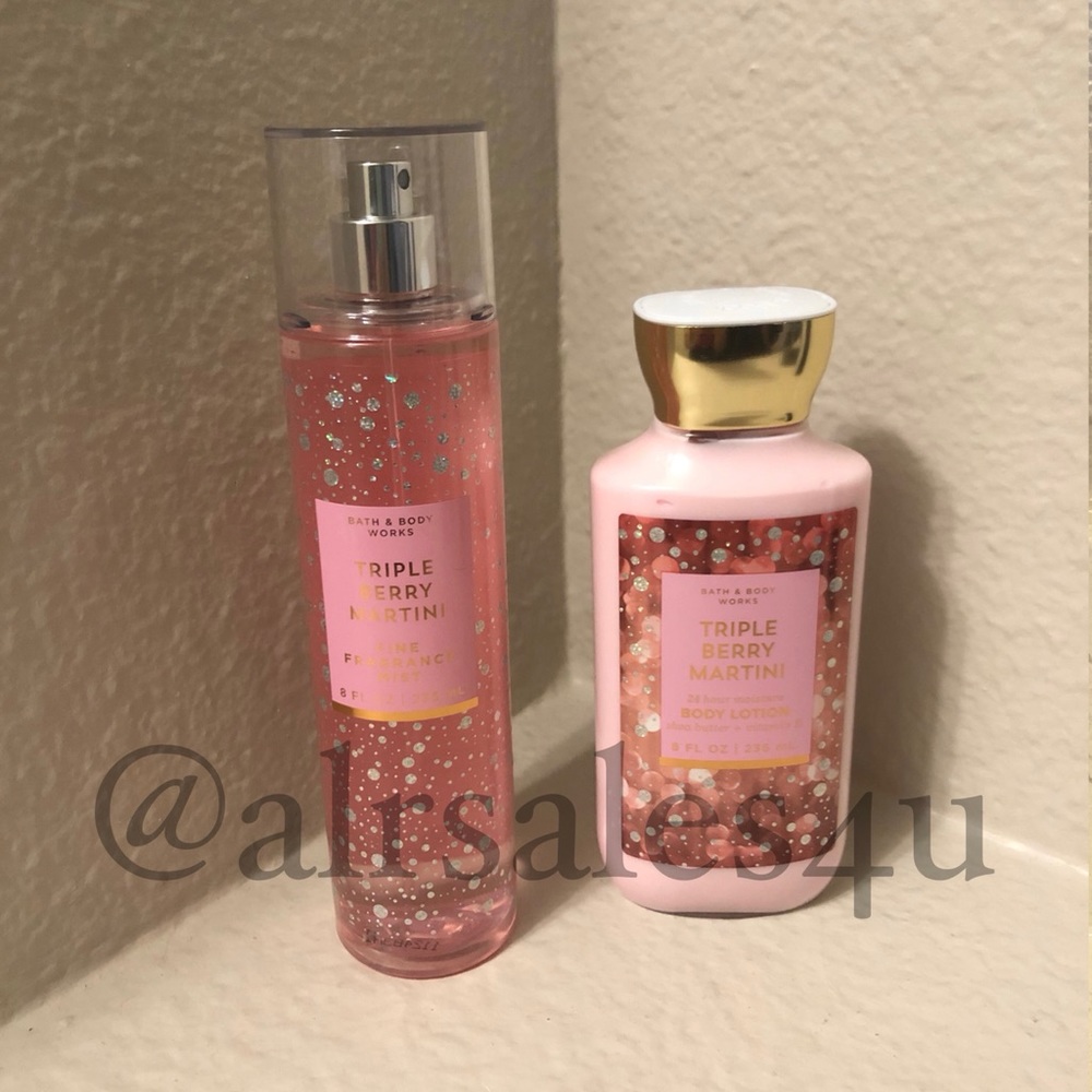 Bath & Body Works Triple Berry Martini 2 Piece Set - Picture 1 of 5